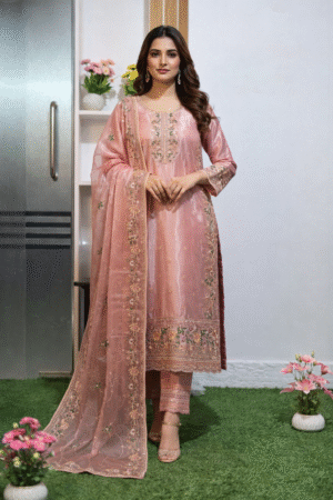 সেলাই ছাড়া (আনরেডি) এম্বোডারি ড্রেস কোড – 1186