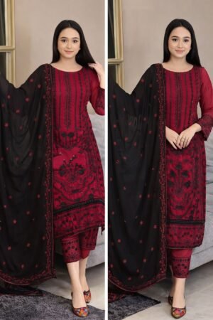 সেলাই ছাড়া (আনরেডি) এম্বোডারি ড্রেস কোড – 1129