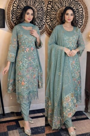 সেলাই ছাড়া (আনরেডি) এম্বোডারি ড্রেস কোড – 1122