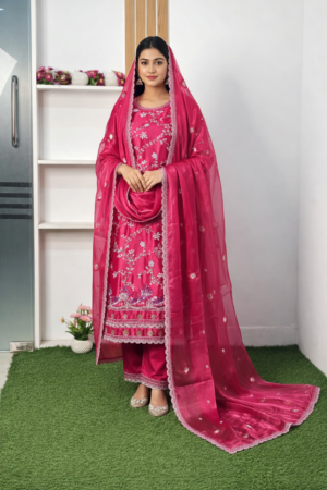 সেলাই ছাড়া (আনরেডি) এম্বোডারি পার্টি ড্রেস কোড – 1202