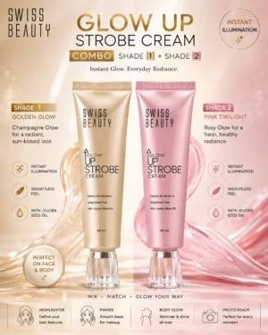 Swiss Beauty Glow Up 💫 Strobe Cream Combo 🌙 Moonlit Glow+ Pink Twilight 💫