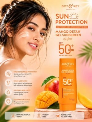 Dot & Key Mango Detan Gel Sunscreen SPF 50+ PA+++ (Oil-Free)