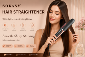 Sokany Wide Digital Ceramic Hair Straightener