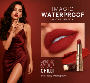 IMAGIC Waterproof Matte Lipstick #10 Chilli 💄🔥