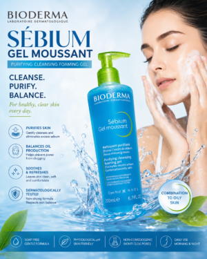 Bioderma Sébium Gel Moussant Purifying Cleansing Foaming Gel (200ml) 🧴✨
