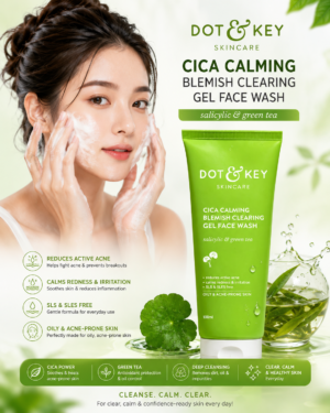 ✨ Dot & Key Cica Calming Blemish Clearing Gel Face Wash ✨