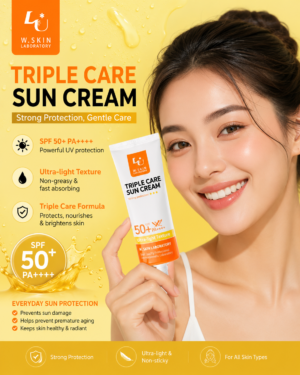 W. Skin Laboratory Triple Care Sun Cream SPF50+ PA++++ (60g) 🌟