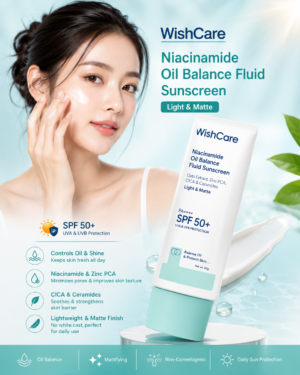 WishCare Niacinamide Oil Balance Fluid Sunscreen SPF 50+ PA++++ (50g)